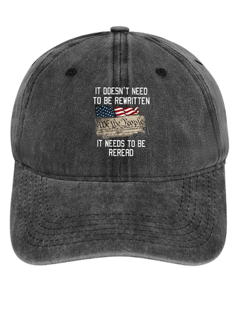 It Doesn't Need To Be Rewritten Men's Adjustable Denim Hat