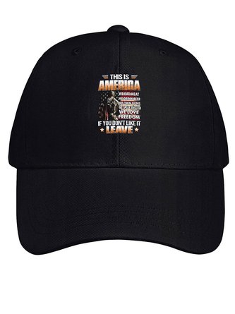 Men's This Is America If You Don't Like It Leave Cotton Baseball Caps