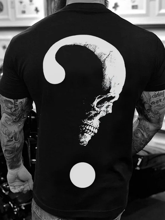 Men's Skull Cotton Casual T-Shirt