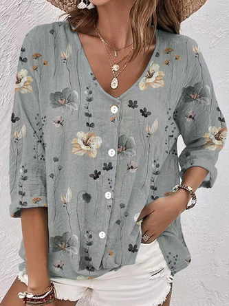 Floral Loose Others Casual Shirt