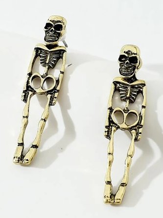 Halloween Skeleton Skeleton Simulation Human Skeleton Detachable Earrings Ghost Groom Bride Couple Human Earrings