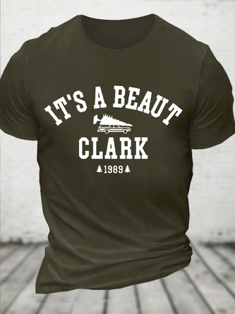 Cotton It's a Beaut Clark Christmas Casual Loose T-Shirt