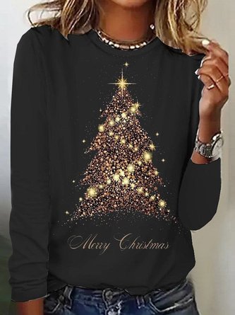 Christmas Casual Loose Crew Neck T-Shirt