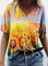 Sunflower Oil Painting Print T-shirt
