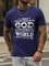 I Would Rather Stand With God Casual Letter Crew Neck Cotton Blends Shirts & Tops