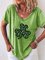 St. Patrick's Day Clover Print Short Sleeve T-Shirt