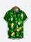 St. Patrick's Day Gnome Print Short Sleeve Shirt