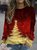 Christmas Tree Gradient Printed Round Neck Long Sleeve Sweatshirt