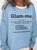 Glamma Casual Crew Neck Cotton Blends Sweatshirts
