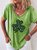 St. Patrick's Day Clover Print Short Sleeve T-Shirt