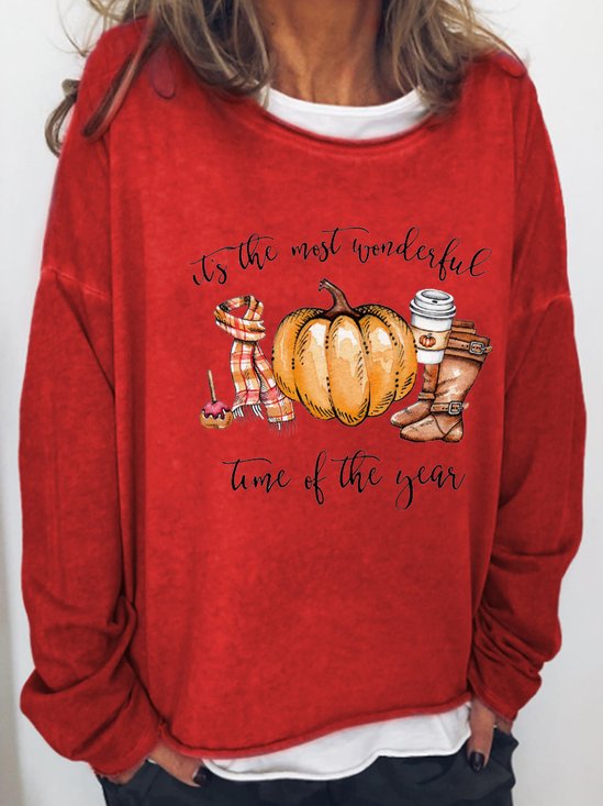 It'S The Most Wonderful Time Of The Year Long Sleeve Sweatshirt Top for Fall