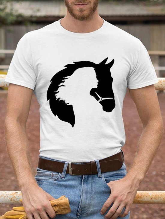 Western Cowboy Style Men's Short-Sleeved T-shirt