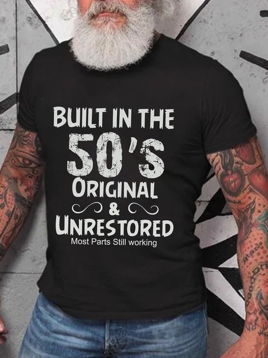Built In The 50's Original Print Short Sleeve Shirts & Tops