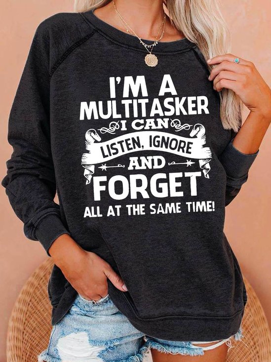 I M A Multitasker Funny Words Casual Sweatshirts