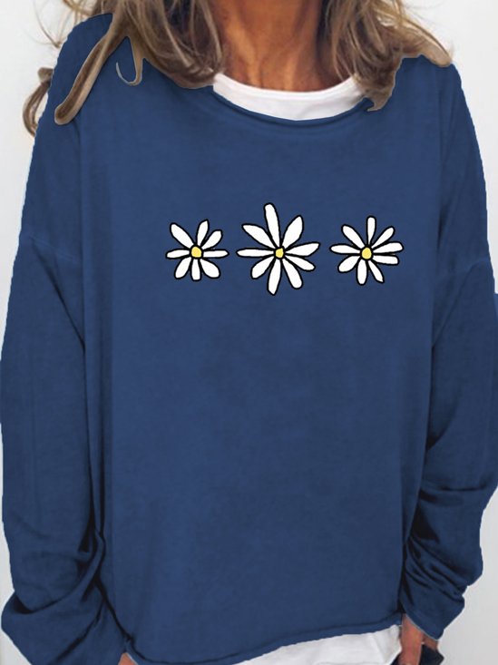 Cute Fresh Flower Casual Sweatshirts