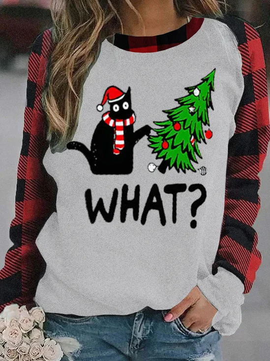 Funny Cat Christmas Women's Sweatshirts