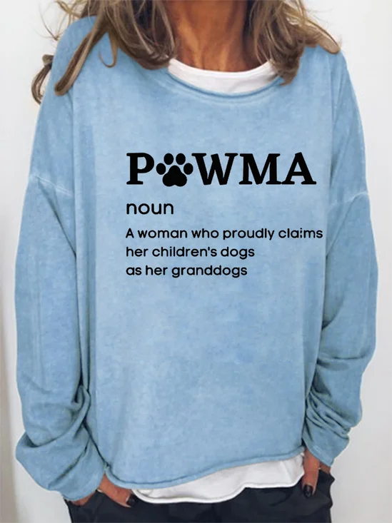 Pawma Grandma Dog Letter Sweatshirts