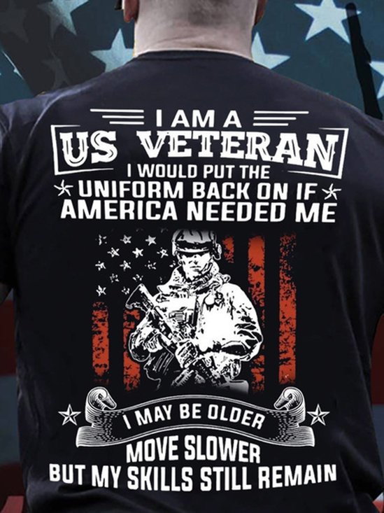 Men I Am A Us Veteran I Would Put The Uniform Back on If America Needed Me Short sleeve T-shirt