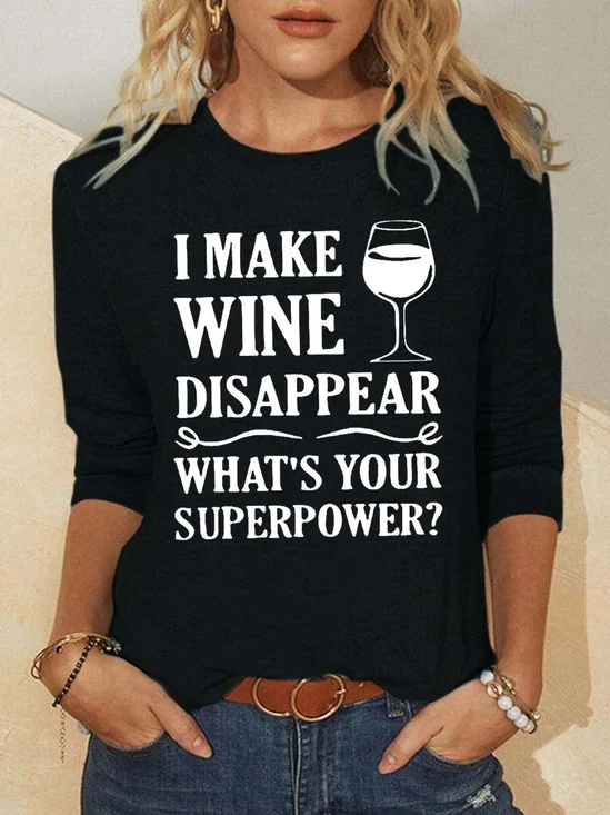 Funny Wine Long Sleeve Women's Sweatshirts