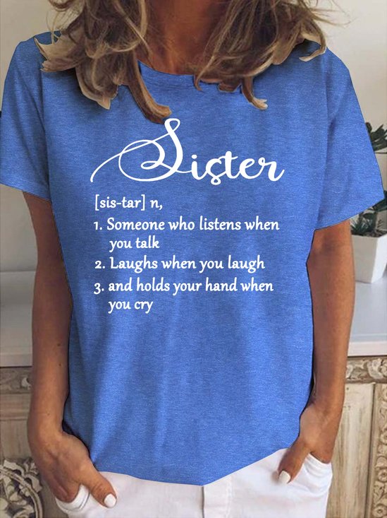 Funny SISTER(SIS-TAR") Short sleeve tops