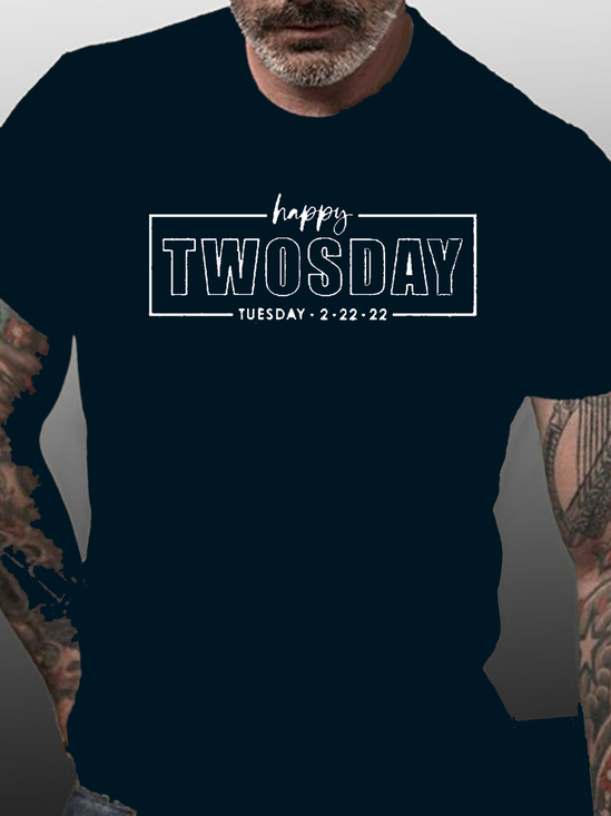 Happy Twosday/Tuesday 2/22/22 Funny Print Shirts&tops
