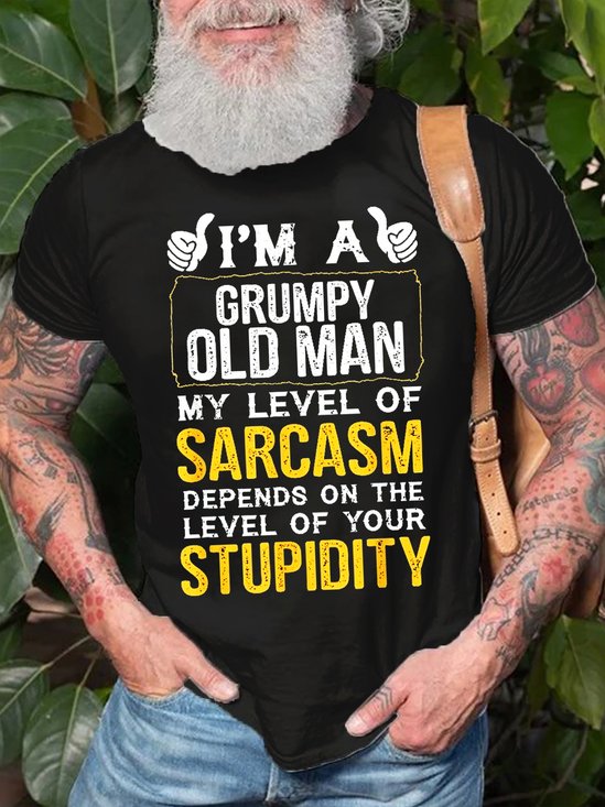 Im A Grumpy Old Man Funny Casual Short Sleeve T-Shirt