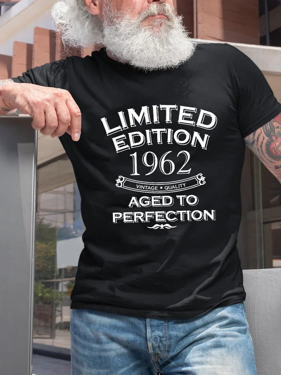 Limited Edition 1962 60th Birthday Funny Letter Print T-Shirt