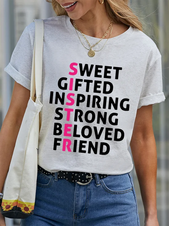 Sweet Sister Cotton Short Sleeve T-Shirt