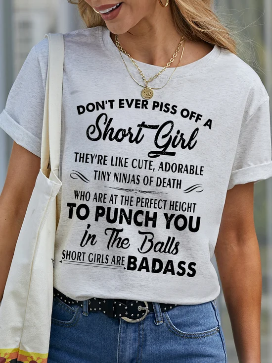 Don't Even Piss Off A Short Girl Funny Shirts&Tops