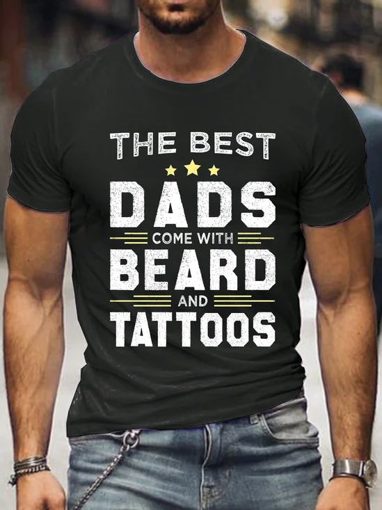 The Best Dads have Beards and Tattoos Short Sleeve T-Shirt