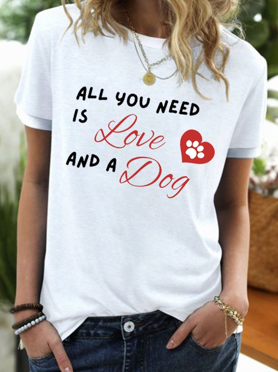 Lilicloth x Kat8lyst All You Need Is Love And A Dog Ringer Tee
