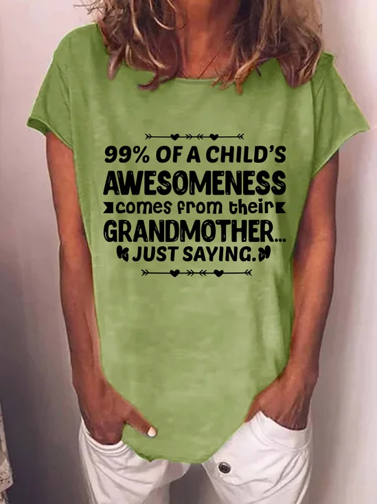 99% Of A Child's Awesomeness Comes From Their Grandmother Women's T-Shirt