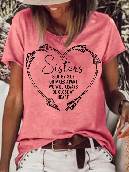 Womens Funny Sister  Casual T-Shirt