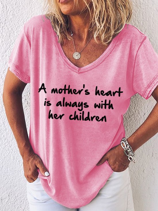 A Mother's Heart Is Always With Her Children Women's T-Shirt