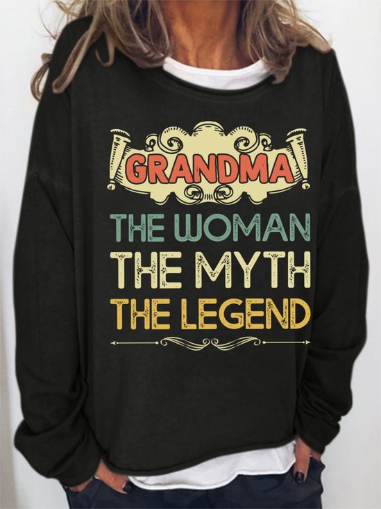 Grandma Women`s Loose Casual Sweatshirt