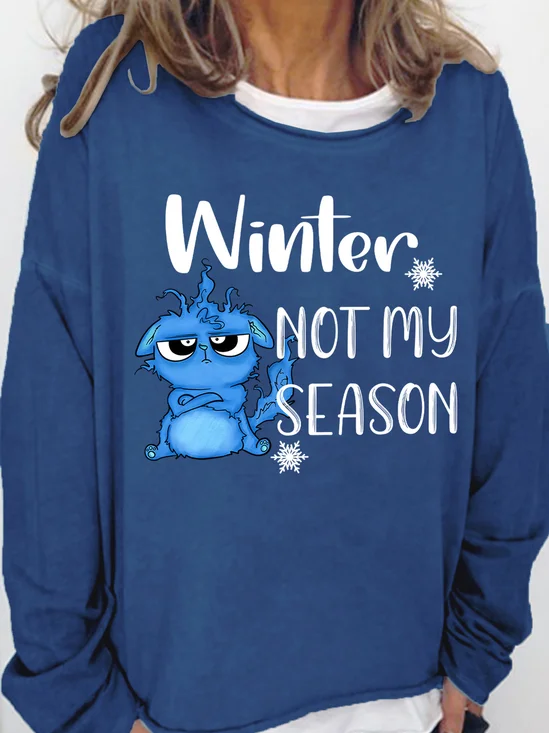 Lilicloth X Paula Curious & Furious Cats Winter Not My Season Women's Sweatshirt