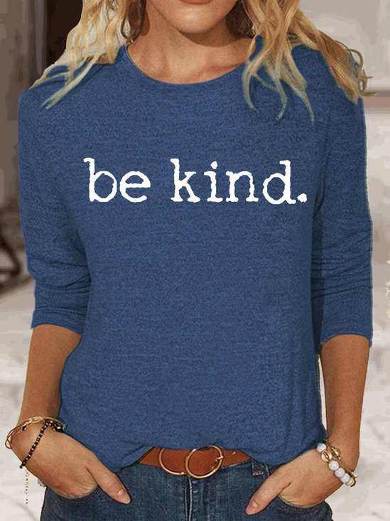 Womens Be Kind Crew Neck Top