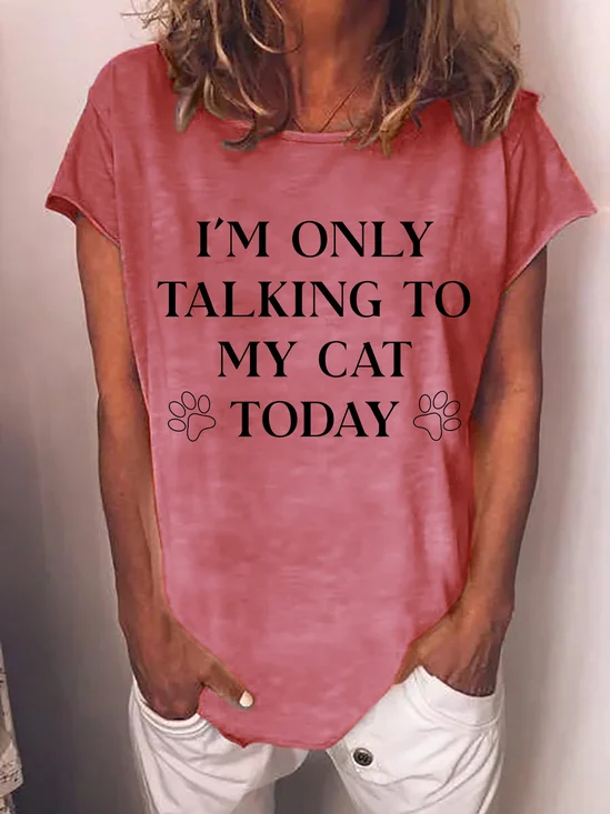 Lilicloth X Hynek Rajtr I'm Only Talking To My Cat Today Womens T-Shirt