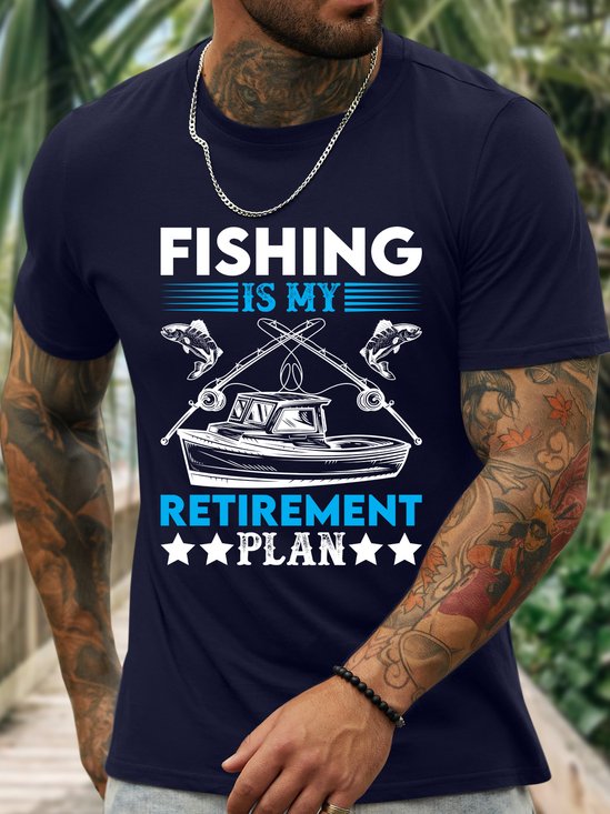 Lilicloth X Jessanjony Fishing Is My Retirement Plan Men's T-Shirt