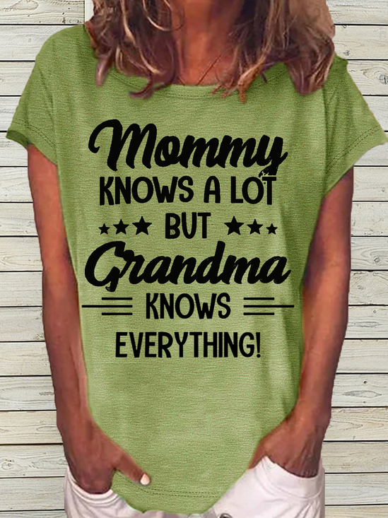 Women's Funny Mommy Knows A Lot Casual T-Shirt