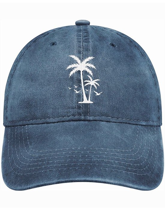 Men's /Women's Holiday Coconut Tree Graphic Printing Regular Fit Adjustable Denim Hat
