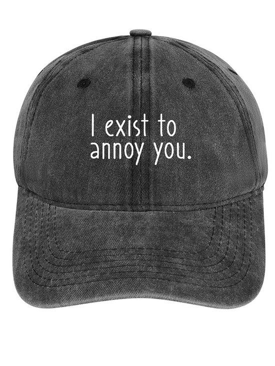Men's /Women's Funny I Exist To Annoy You Graphic Printing Regular Fit Adjustable Denim Hat