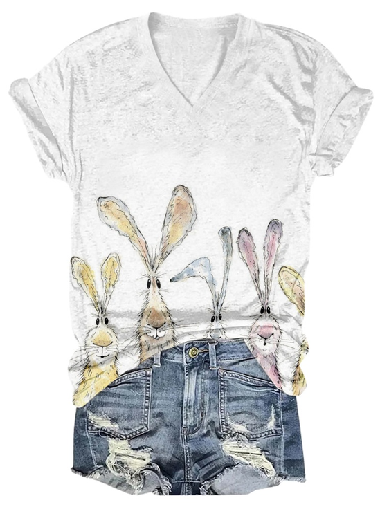 Easter Crew Neck Casual T-Shirt