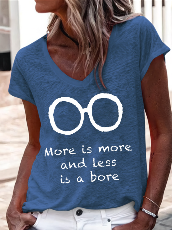 Rip Iris Apfel More Is More And Less Is A Bore Casual Text Letters T-Shirt