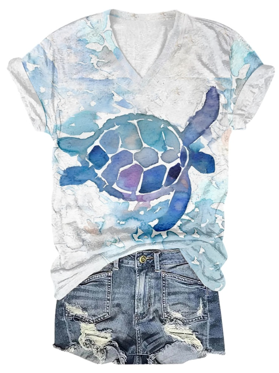 Casual Turtle Loose T-Shirt