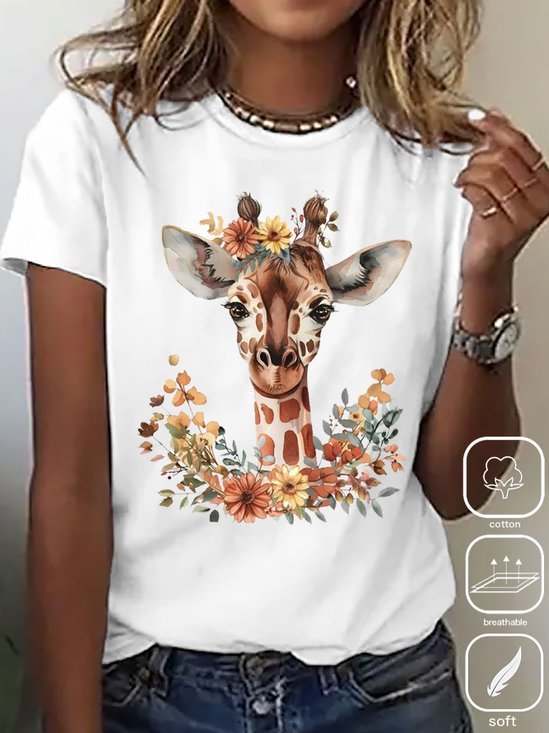 Deer Loose Casual T-Shirt