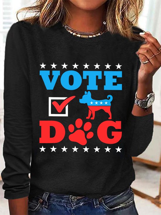 Vote Dog Long sleeve Shirt