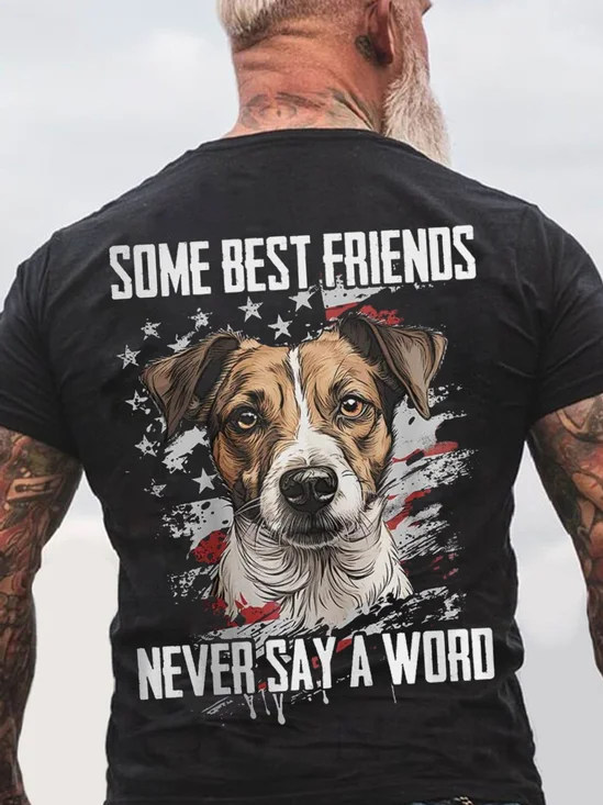 Some Best Friends Never Say A Word JACK RUSSELL Cotton T-shirt