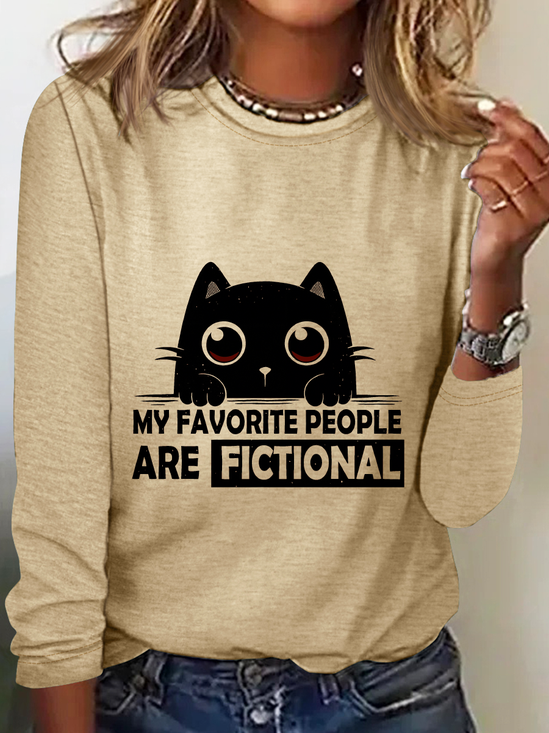 My Favorite People Are Fictional Long Sleeve Shirt