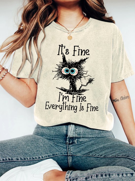 It's Fine Everything Is Fine Vintage Distressed Shirt
